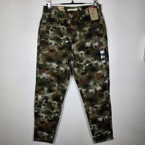 Levi's Camo 80s Mom Jean Watercolor Print Pants Women's Size 31X30